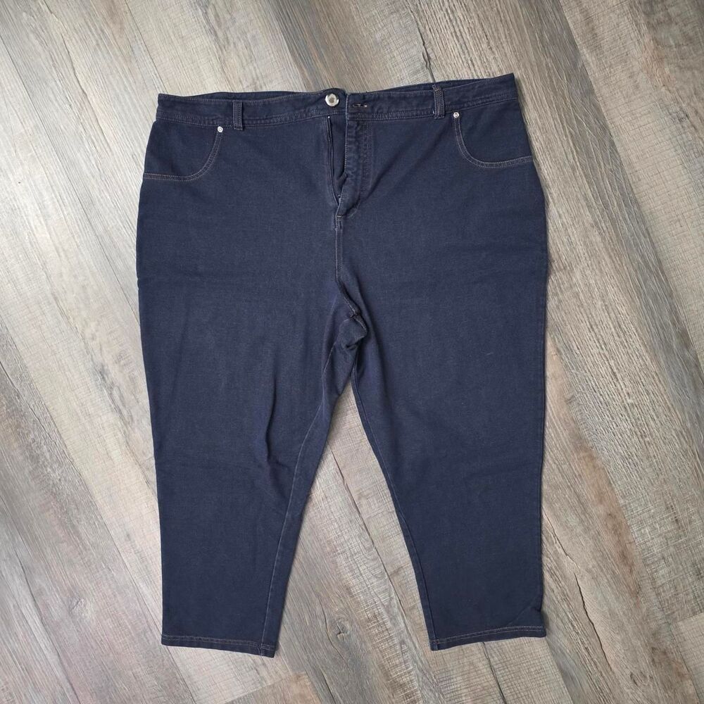 Just Be Women's Plus Size 3X Navy Blue Stretch Denim Jeans Pants Classic Fit